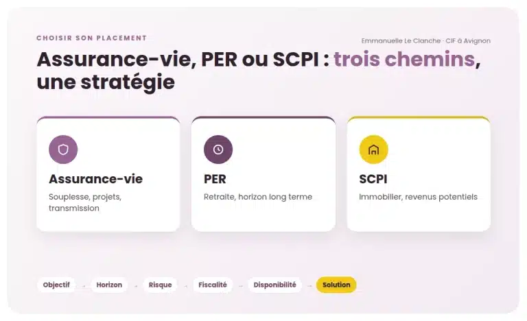 Assurance-vie, PER ou SCPI : comment choisir son placement