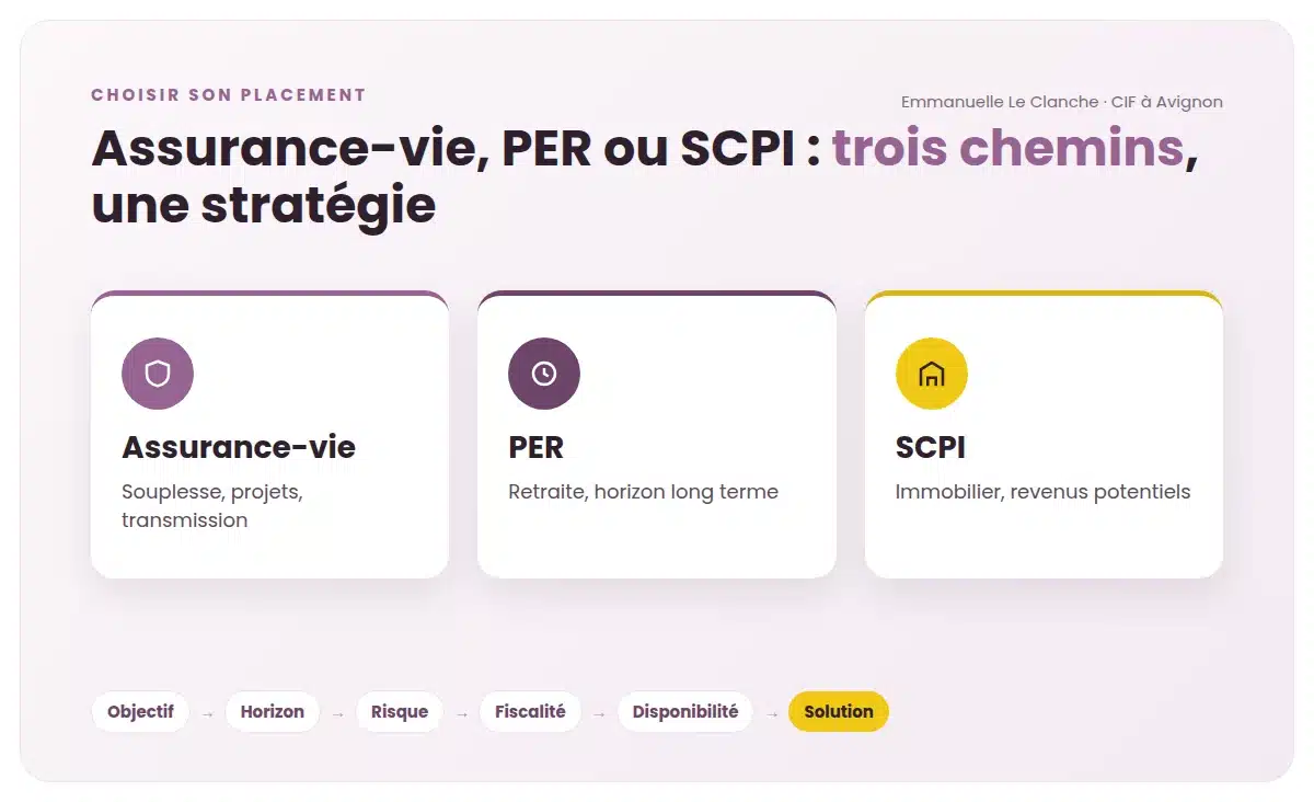 Assurance-vie, PER ou SCPI : comment choisir son placement